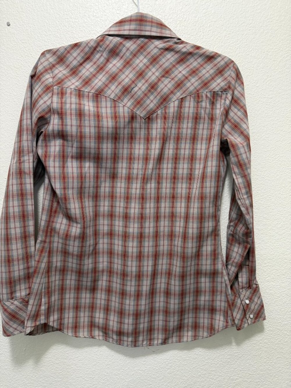 Gilley's vintage plaid western shirt, pearl snap, long sleeve, collared, small - Picture 2 of 6